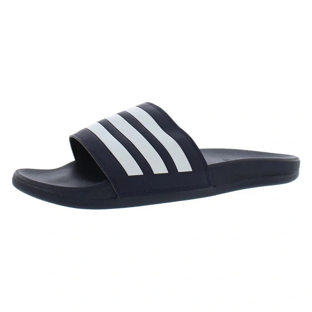 Adidas Unisex Adult Adilette Comfort Slide Sandal Size 11 Legend Ink White Navy